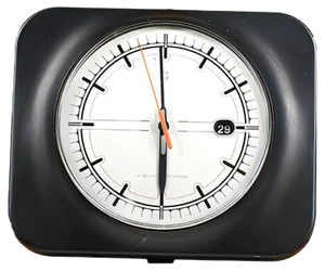 Black and Gray Plastic Clock from Philips, 2000s
