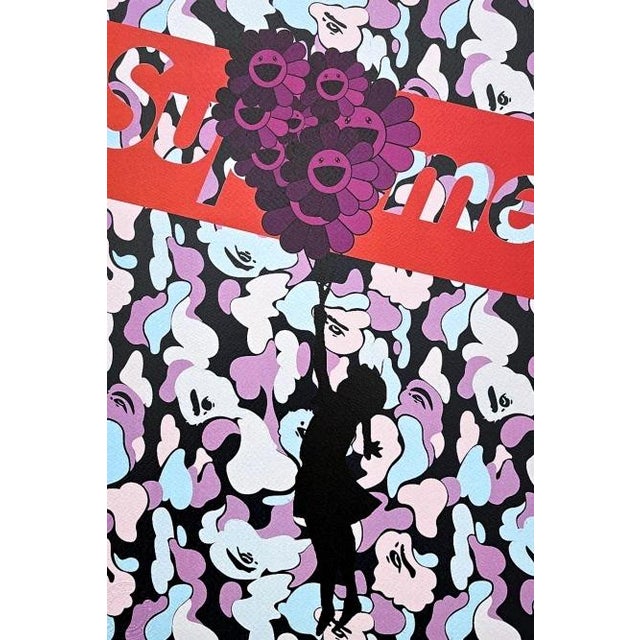 Death NYC - Girl with Murakami balloon blue - limited edition with certificate Paper: Fine art 300 gsm paper. Numbered...