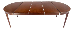 American Mahogany Oval Banded Top 3x16" Leaves Dining Banquet Table
