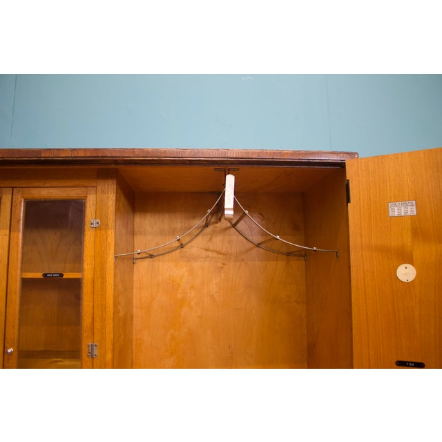 Brown Vintage Art Deco Oak Wardrobe from Compactum, 1930s For Sale - Image 8 of 13