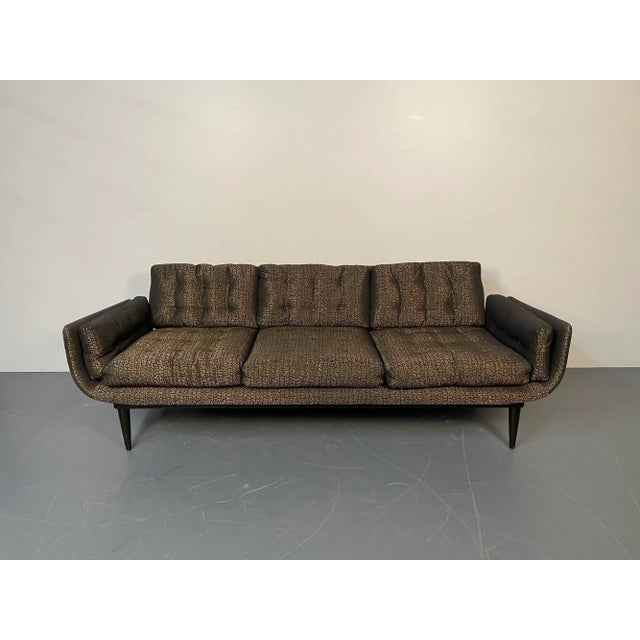 Mid-Century Modern Curved Sofa / Settee, Adrian Pearsall Style, Three-Seater For Sale - Image 11 of 11