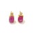 Not Yet Made - Made To Order Bochic “Orient” Red Ruby & White Topaz Earrings Set In 18K Gold & Silver - a pair For Sale - Image 5 of 6