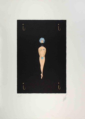 Erté, Nude Letter I, 1976, Lithograph