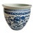 Vintage Extra Large Blue and White Chinese Dragon Chinoiserie Porcelain Fishbowl Jardiniere Planter For Sale