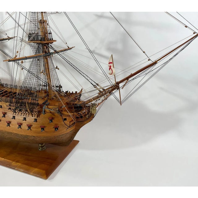 Wood Model of the British Royal Navy Frigate HMS Victory For Sale - Image 7 of 12