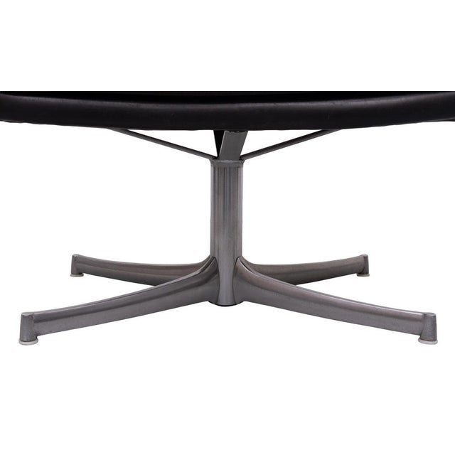 Black Leather Ottoman from Walter Knoll, Germany, 1970s For Sale - Image 6 of 9