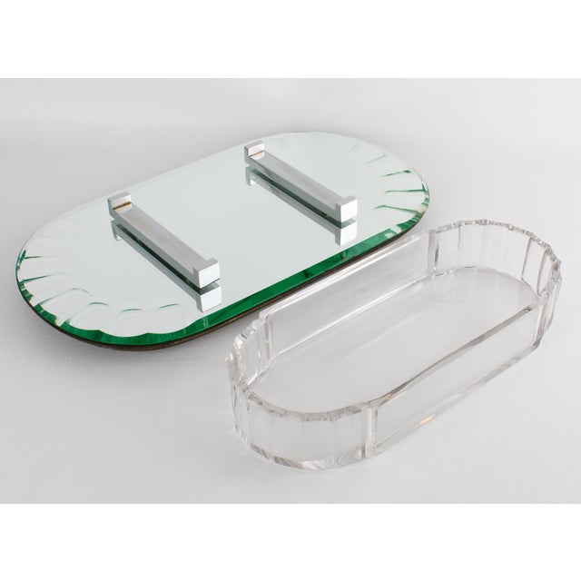 1930s Baccarat France Art Deco Crystal Centerpiece Bowl For Sale - Image 5 of 18