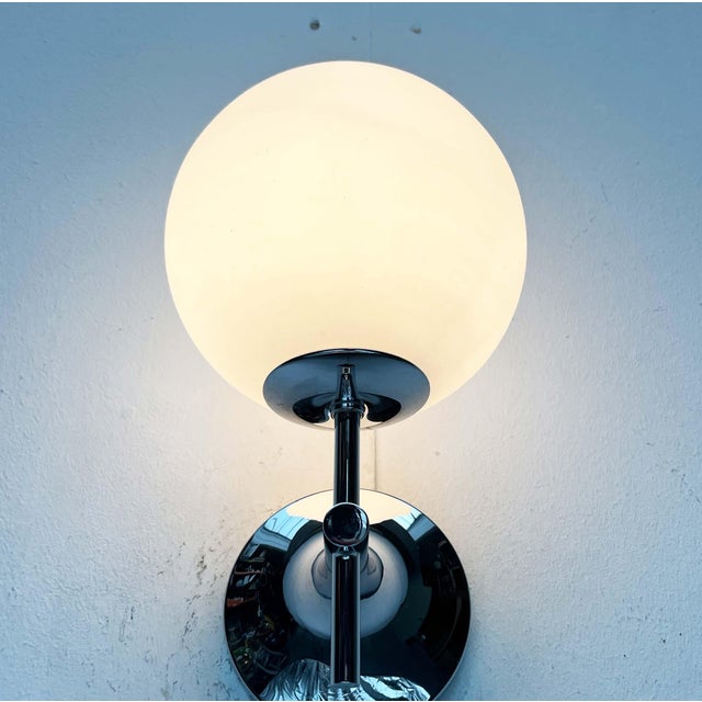 Mid-Century Modern Swiss Space Age Type 1802 Chrome Sconce by E.R. Nele for Temde, 1960s For Sale - Image 11 of 16