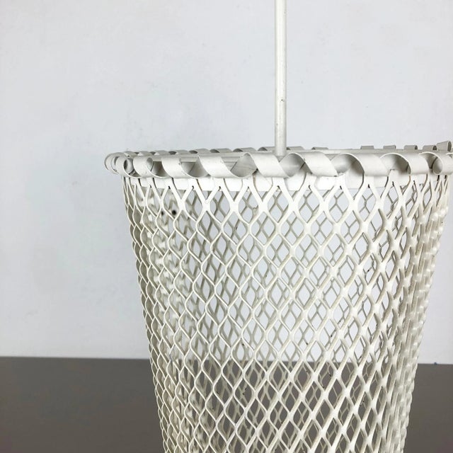 Mid-Century Modern French Metal Umbrella Stand in the style of Mathieu Matégot, 1960s For Sale - Image 6 of 18