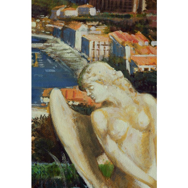 1990s Alfredo Santini, Amalfi Coast, 1990s, Oil Painting on Canvas, Framed For Sale - Image 5 of 8