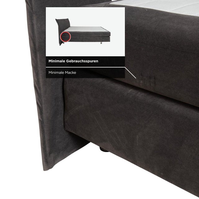 Gray Grey Fabric Bed from Musterring For Sale - Image 8 of 16