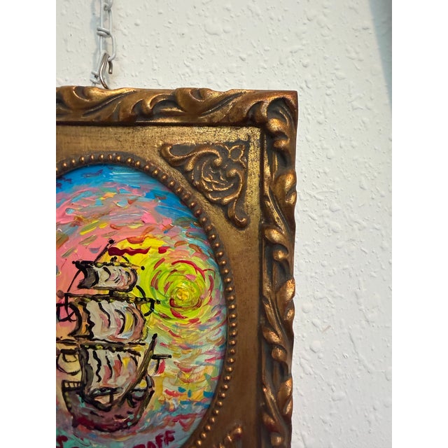 Serg Graff "Dawnstar" Seascape Acrylic Painting Sailing Ship Nautical Art For Sale - Image 4 of 9