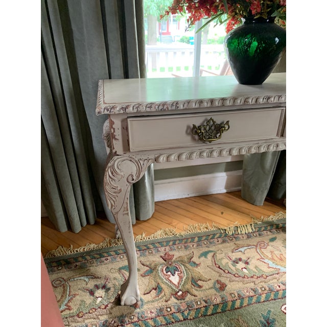 Chippendale Colonial Revival Entry Table For Sale - Image 3 of 9