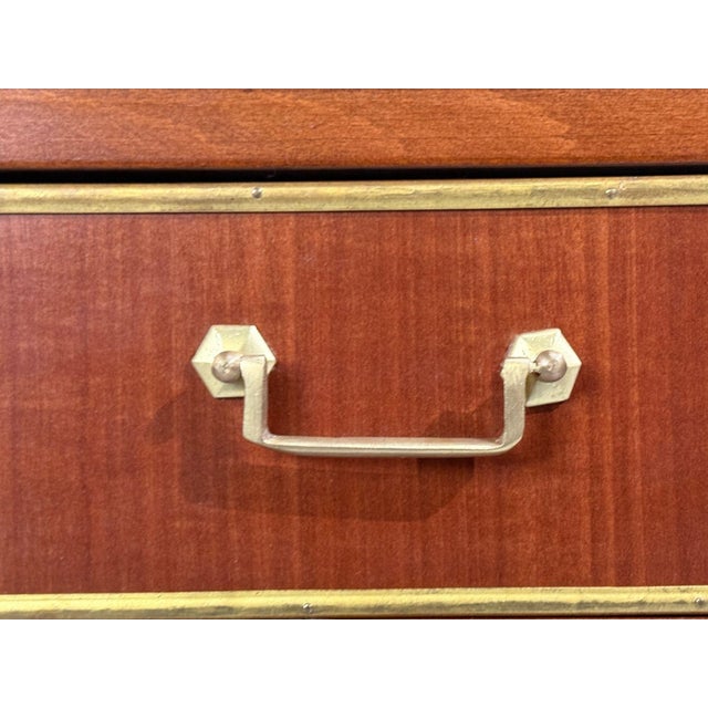 Wood Russian Neoclassical Style, Commodes, Mahogany, Brass, Europe, 1980s For Sale - Image 7 of 13