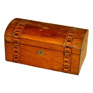 19th C. German Walnut Inlaid Box For Sale