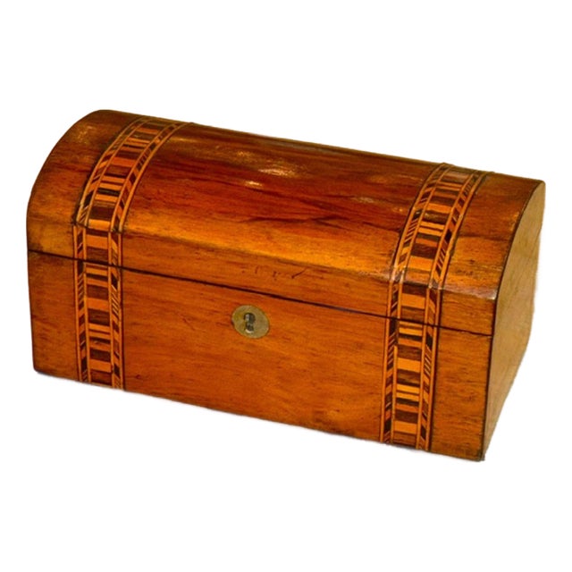 19th C. German Walnut Inlaid Box For Sale