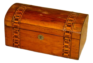 19th C. German Walnut Inlaid Box