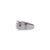 14k White Gold Diamond Cluster Mens Watch Link Style Ring Size 10 For Sale - Image 4 of 6