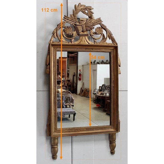 Golden Wood Louis XVI Style Mirror, 19th Century For Sale - Image 17 of 18