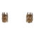 Pair of Murano Italian Poliedri Smoked Glass Wall Sconces For Sale