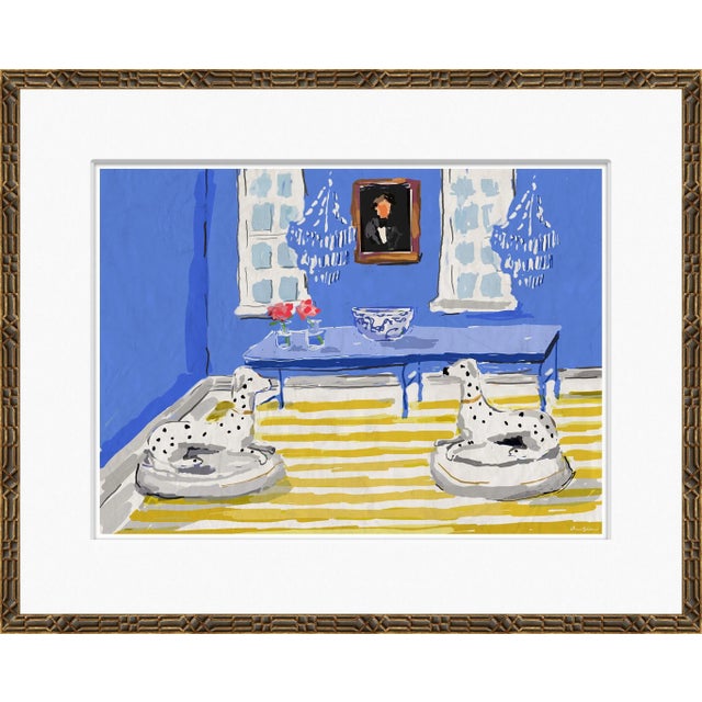 Blue Dog By Dana Gibson, Framed Art Print For Sale