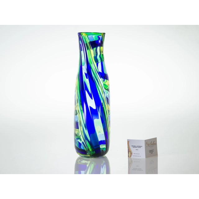 EDEN" vase in Murano glass, hand blown by master Angelo Ballarin. Product composed of canes and colored glass tesserae,...