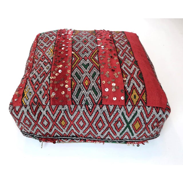 Vintage Moroccan Textile Floor Cushion Chairish
