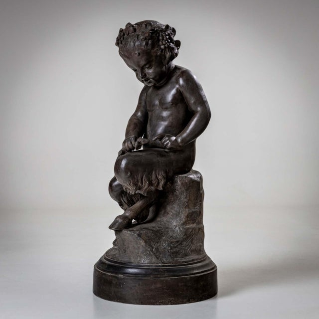 Sculpture of a Young Satyr, Early 20th Century, Metal For Sale - Image 11 of 11