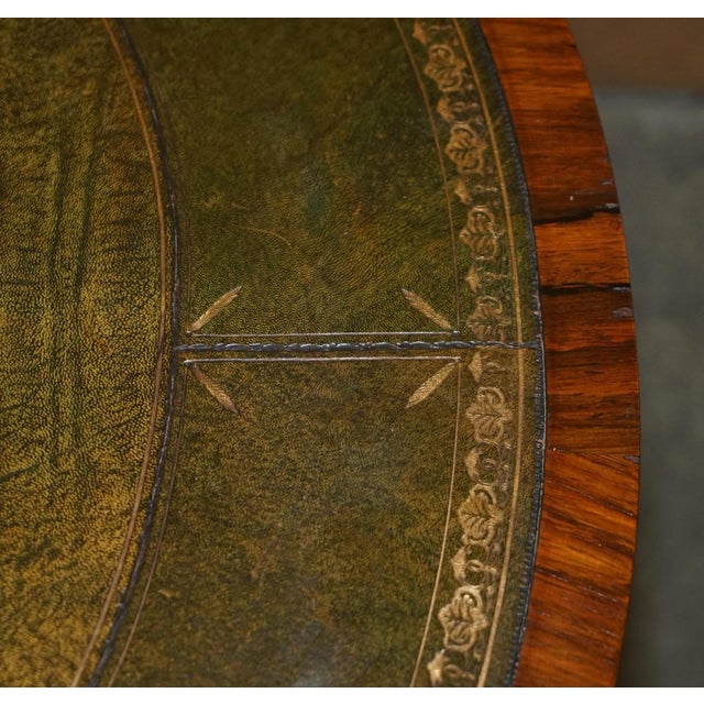 William IV Hardwood & Green Leather Library Dining Table, 1830s For Sale - Image 16 of 18