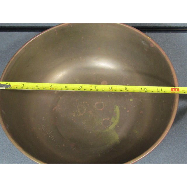 1960s Hong Kong Brass Centerpiece Bowl With Auspicious Characters For Sale - Image 9 of 11