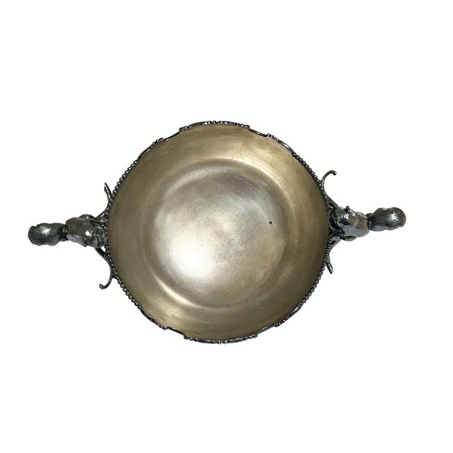 Late 19th Century Antique Victorian Rockford Silver Plate Squirrel Nut Bowl For Sale - Image 5 of 7