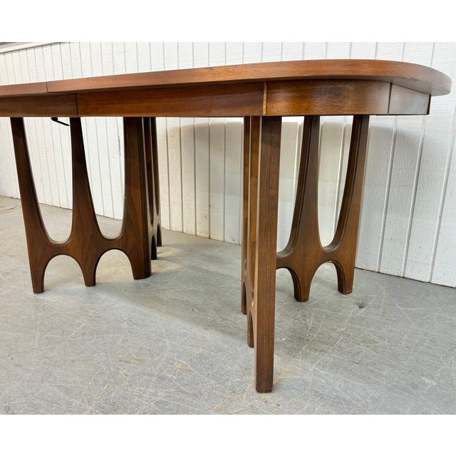 Brown Mid-Century Modern Broyhill Brasilia Walnut Dining Table For Sale - Image 8 of 8