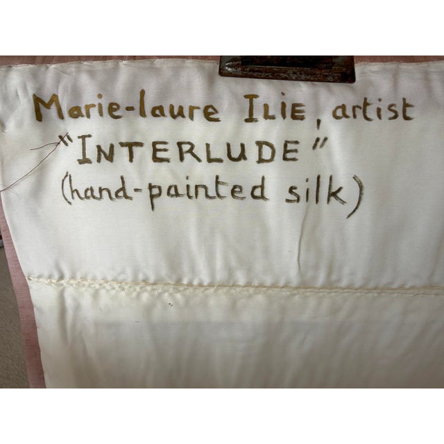 Layered Silk Tapestry Painting by French Artist, Marie Luare-Ilie, 1980s For Sale - Image 16 of 16