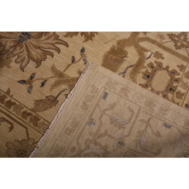Rug & Kilim’s Persian Sultanabad Style Rug With Beige-Brown Floral Patterns For Sale In New York - Image 6 of 7