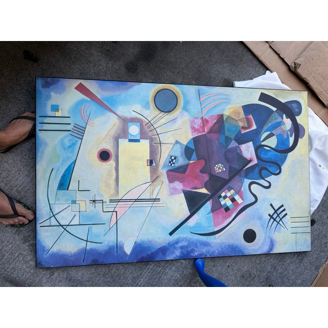 Large 1980's Oil on Canvas Abstract Art Piece For Sale - Image 4 of 5