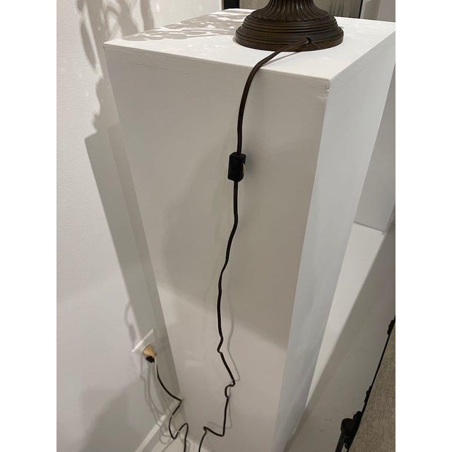 1940s Crystal Girandole Table Lamps, Bronze Finish, Made by Boler Accent Lighting - A Pair For Sale - Image 9 of 17