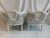 Antique French Bergere Chairs and Ottoman Set- 3 Pieces For Sale - Image 4 of 11