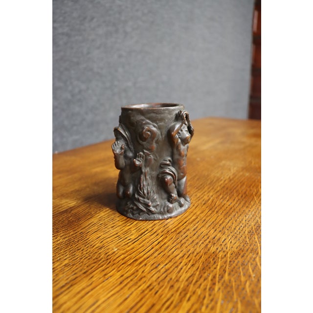 19th Century Copper Figural Vase With Putti and Cherubs For Sale In Philadelphia - Image 6 of 10