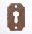 Vintage Classic style rectangular shaped keyhole cover plate made of cast iron with a black finish. The original mounting...