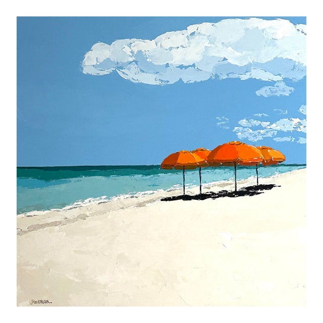 "Grace Bay" Modern Painting, by Jennifer Hohlfelder For Sale