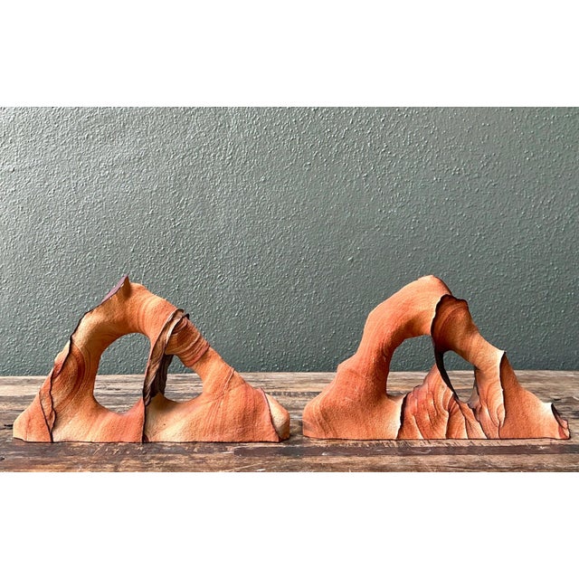 Ceramic Vintage Natural Form Ceramic Bookends For Sale - Image 7 of 18