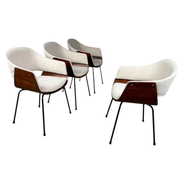 Wooden Shell Chairs, 1950s, Set of 4 For Sale - Image 10 of 10