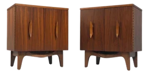 Young Manufacturing, Modern Nightstands, Walnut, Usa, 1960s