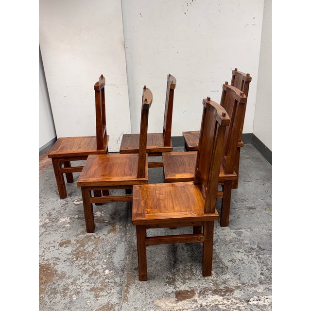 Handcrafted Dining Chairs, Set of Six For Sale - Image 4 of 12