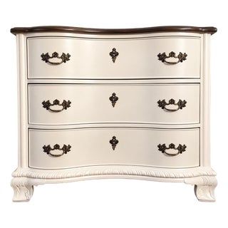Vintage Broyhill Serpentine 3-Drawer Chest, Professionally Refinished For Sale