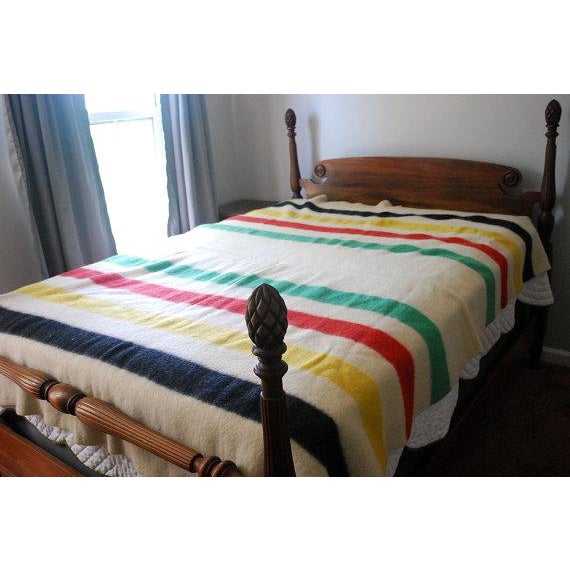 1940s Striped Wool Camp Blanket Chairish