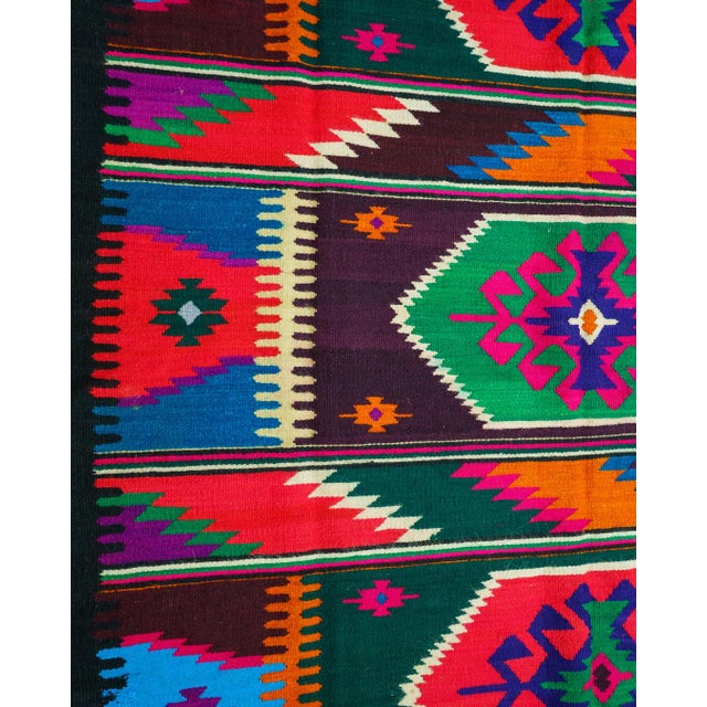 Vintage Eastern European Handwoven Wool Flatweave Runner Rug, 1970s For Sale - Image 6 of 10