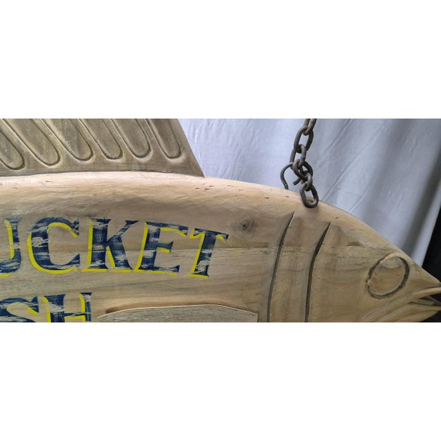 American Nantucket Fish Market Trade Sign For Sale - Image 3 of 12