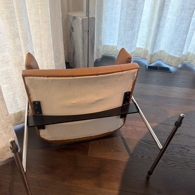 Vintage Set of Six Senior Metal Armchairs, Attributed to Jorge Zalszupin, Brazil, 1950’s. *Acquired at Lagos Antiquario, Rio De Janeiro/Brazil For Sale - Image 10 of 12