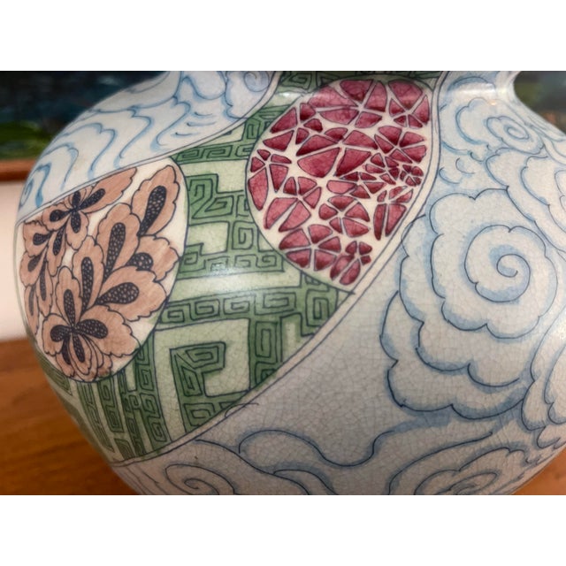 Blue Vintage Frederick Cooper Chicago Asian Revival Porcelain Ginger Jar Table Lamp For Sale - Image 8 of 12